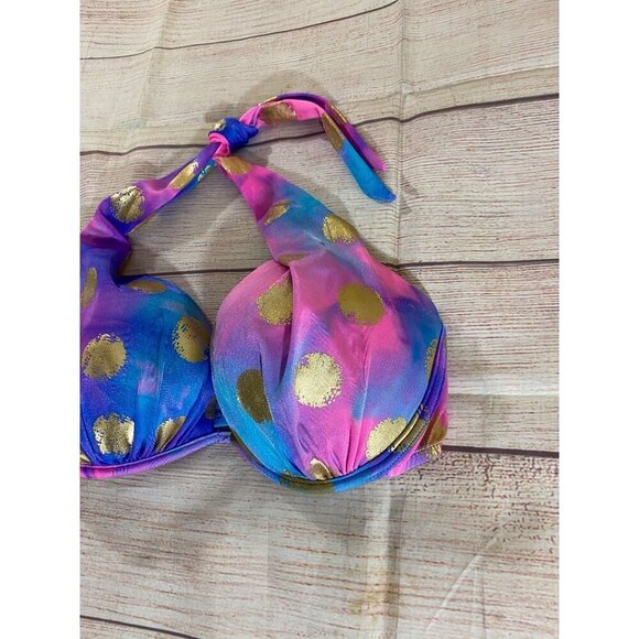 Venus Women's Multi Color Padded Under Wired Halter Bikini Top - D - Picture 2 of 10